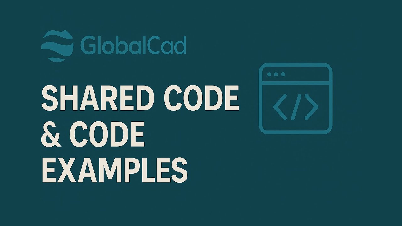 Treinamento GlobalCad 17 - Shared Code & Code Examples - YouTube