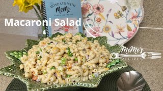 MeMe's Recipes | Macaroni Salad