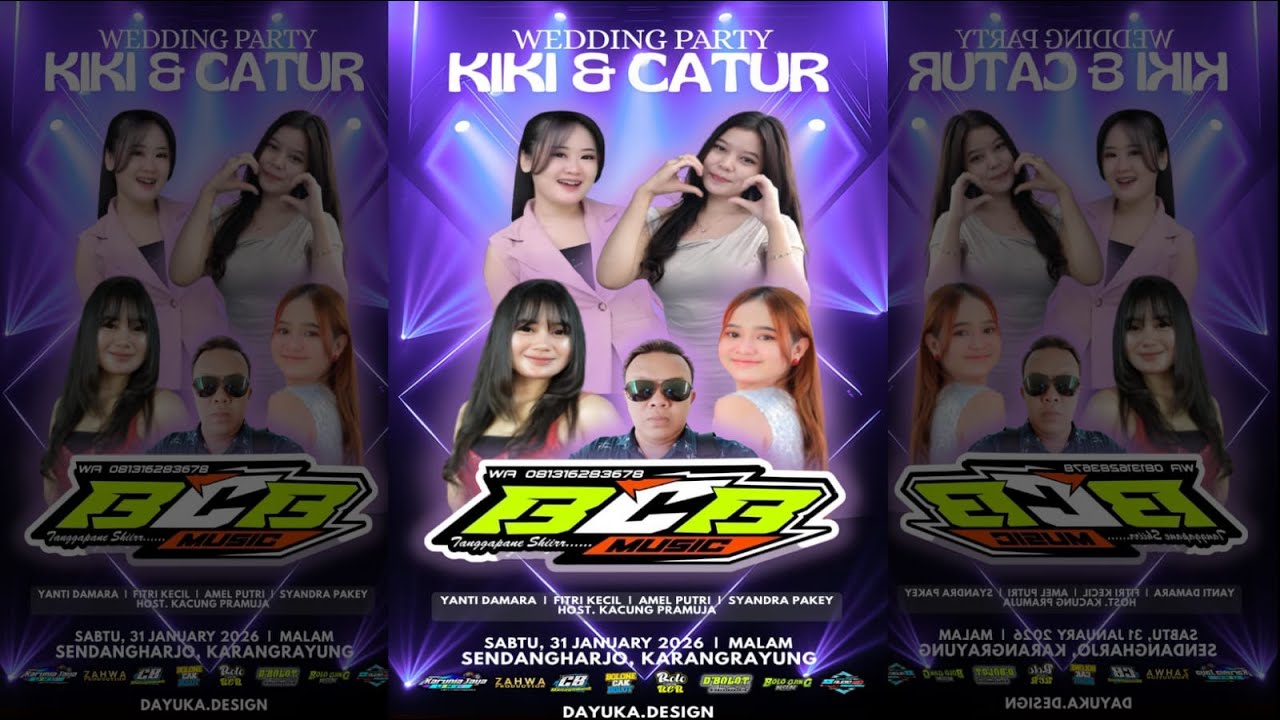 🔴LIVE BCB MUSIC | WEDDING KIKI & CATUR 31 JAN 2026 SENDANGHARJO | SS AUDIO | KARUNIA JAYA LIGHTING