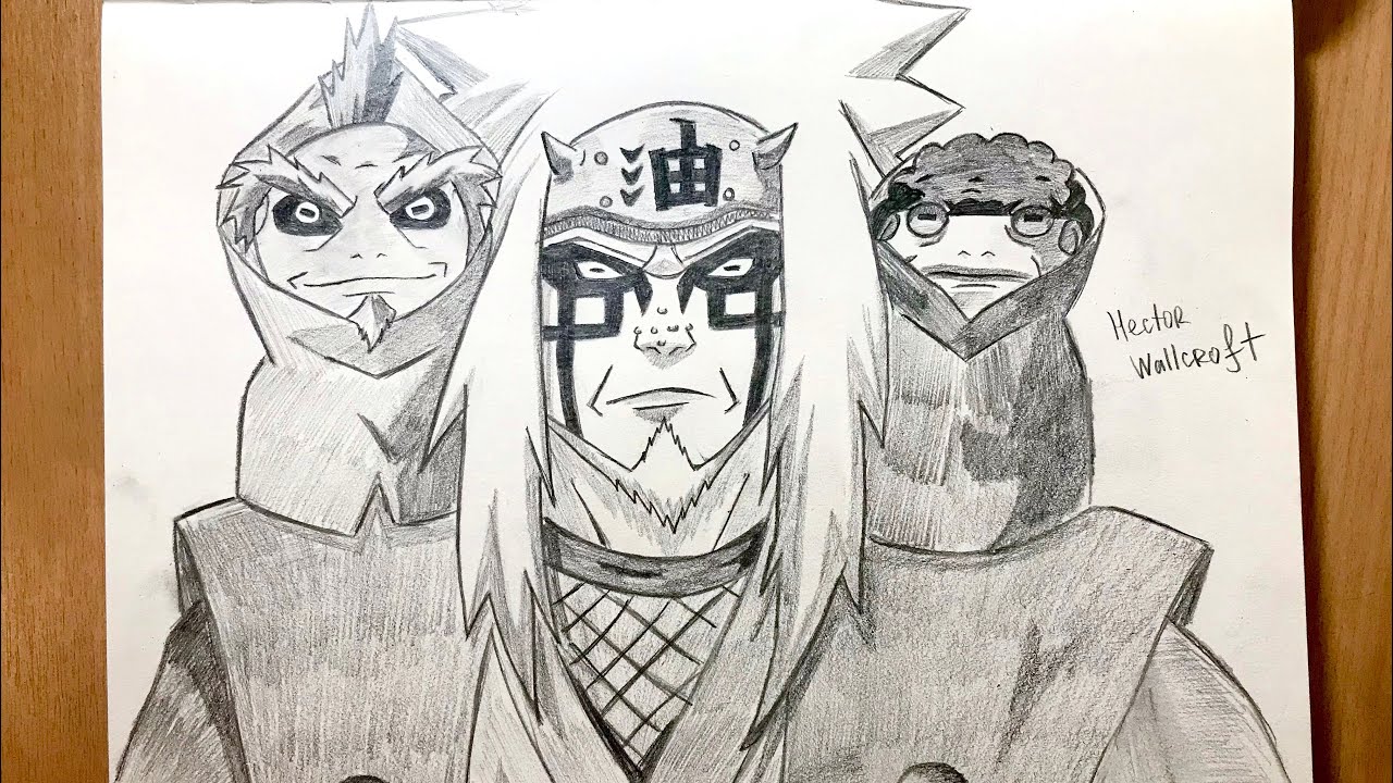 JIRAIYA SAGE MODE PENCIL DRAWING [ NARUTO SHIPPUDEN ] YouTube