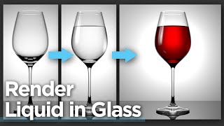 How to Render Water and Red Wine, Liquid in Glass Maya 3D - Part 4