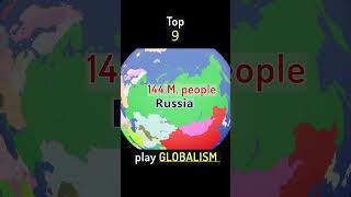 Top 10 countries by population in the game GLOBALISM part 1 #game #strategy #steam