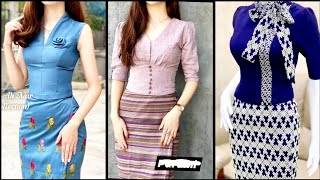 Myanmar fashionable traditional dress|Burmese top rated collection|Burma traditional dresses
