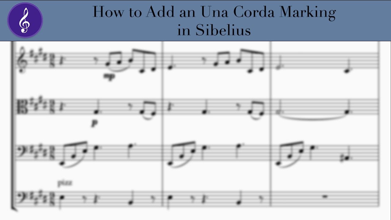 How to Add an Una Corda Marking in Sibelius 