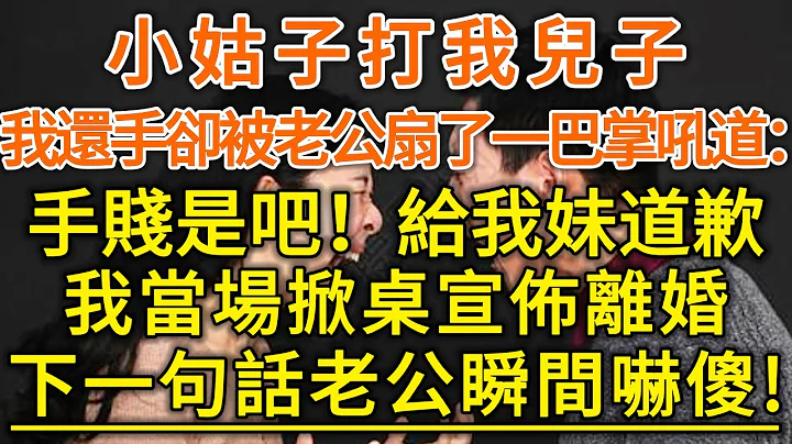 小姑子打我兒子！我還手卻被老公扇了一巴掌吼道：手賤是吧！給我妹道歉！我當場掀桌宣佈離婚！下一句話老公瞬間嚇傻！#落日溫情#幸福生活#幸福人生#中老年生活#為人處世#情感故事 - 天天要聞