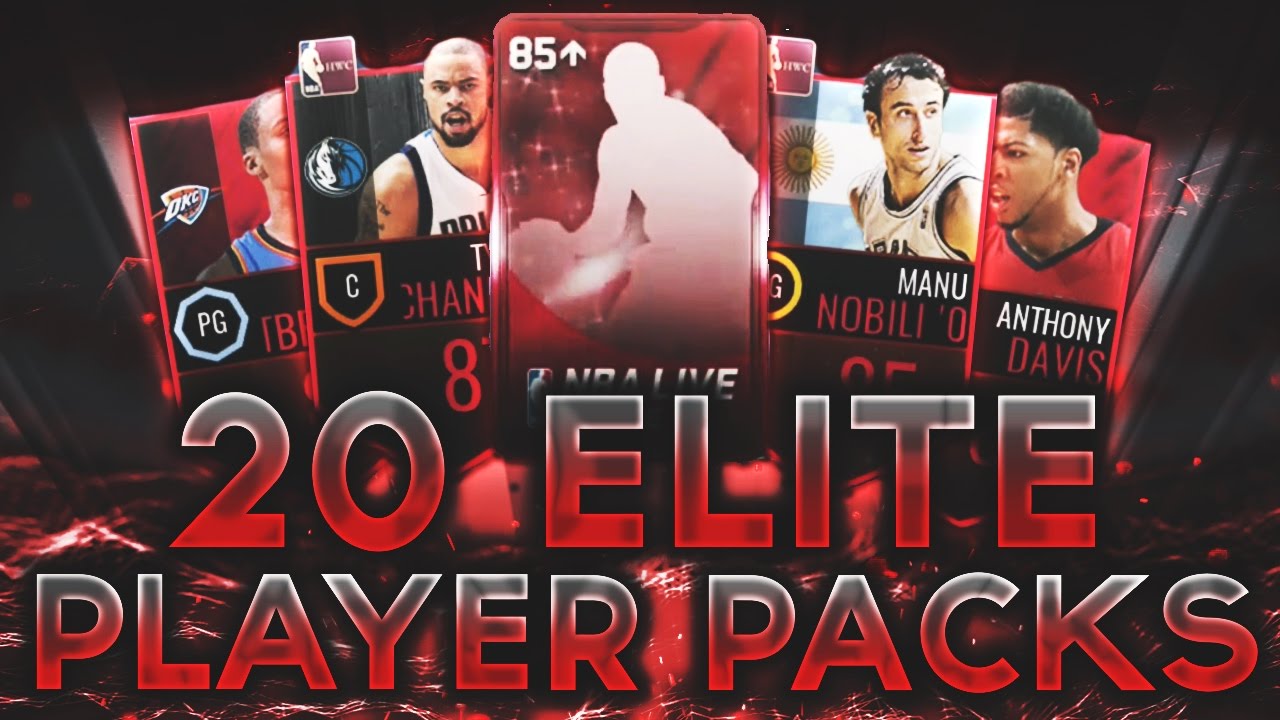 NBA LIVE MOBILE CRAZY 20 ELITE PLAYER PACKS! HIGH OVR PULLS! THROWBACK + BOOSTED PLAYERS!