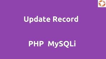 PHP MySQLi Update Query