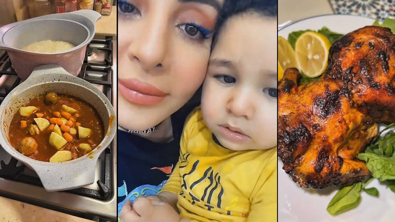 شيماء علي تسوي دجاج مشوي بالفرن❤️ وتسولف معقوله اذا كبرت راح اضل طول عمري اطبخ !!