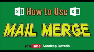 How to use Mail Merge with MS Excel in Hindi with Practical