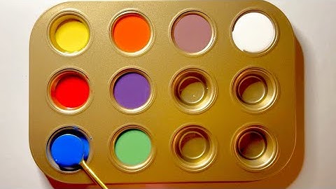 Satisfying Color Mixing Magic! How to trun 3 Primary Colors Yellow, Red, Blue to 9 Beautiful Colors