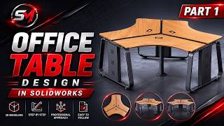 Office Table Design in SolidWorks | Part 1 | Step-by-Step Tutorial