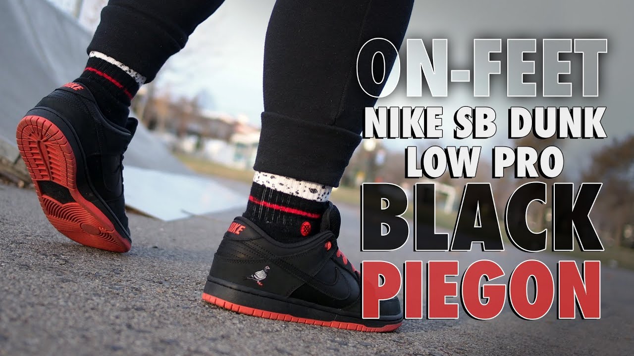 On-feet] Nike Dunk Low Pro Black Pigeon (2017) - YouTube