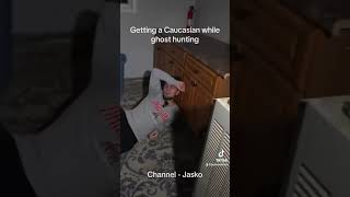 I got a Caucasian while ghost hunting 😂😂😂😂 #scary #funny #shorts
