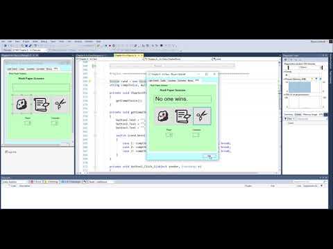 C#   Chapter 6   Modurizing Your Code with Methods   Part 14  Rock Paper Scissors 1 swf