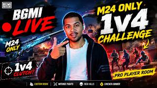 1v4 M24 MATCH CHALLENGE | WIN REWARDS 🎁 | CUSTOM ROOM LIVE | PRO PLAYER ROOM