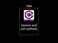 Declare and Call Methods in C-Sharp (C#) - tech4sln