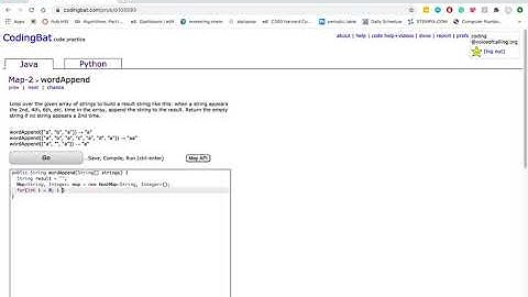 Map-2 (wordAppend) Java Tutorial || codingbat.com