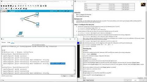 11.1.10 Packet Tracer - Implement Port Security