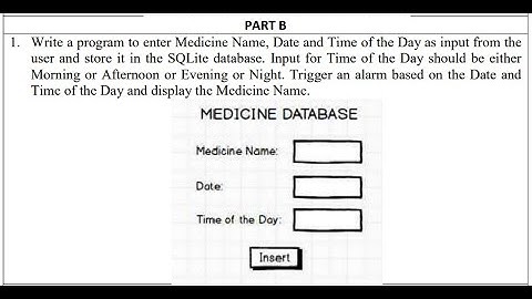 VTU MAD LAB::18CSMP68::PART-B::LAB 1 || MEDICINE DATABASE APPLICATION #MedicineDb #MedicineDbaseApp