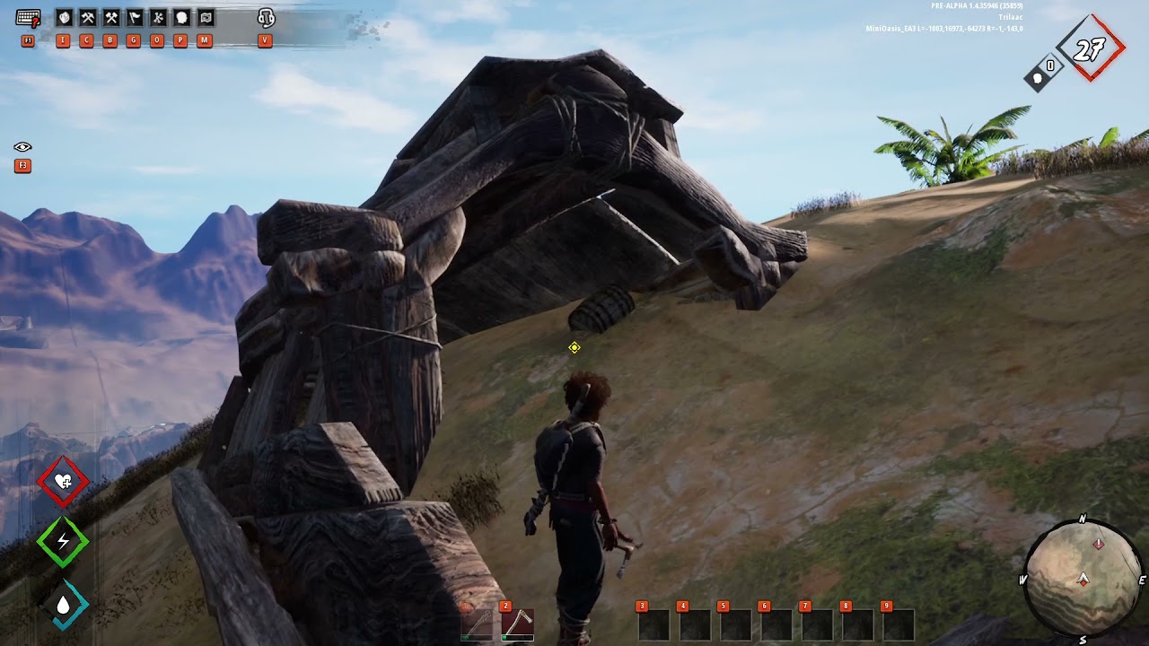 Farming Resources and Fragments in the starter area of Last Oasis