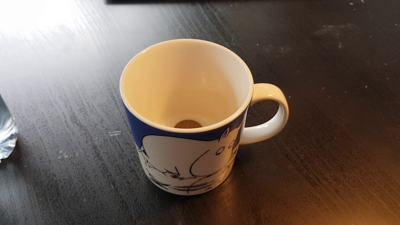 Forsøk: mynt i kopp