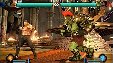 GAMORA & THOR VS BLACK WIDOW & HULK | Marvel Vs. Capcom Infinite -  (VERY HARD)