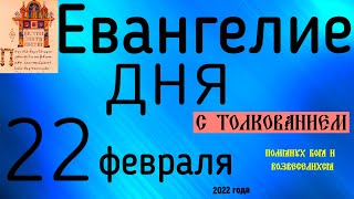 Евангелие дня с толкованием 22 февраля 2022 года