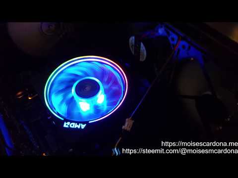 The AMD Wraith Prism CPU cooler RGB Lights (4K 60fps)