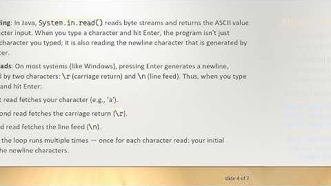 Understanding the System.in.read() Behavior in Java: Why One Key Press Triggers Multiple Outputs