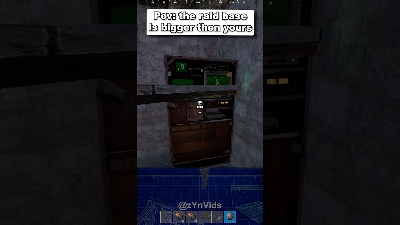 POV: The raid base is bigger than yours… #rust #gaming #rustgame #rustclips #rustraid