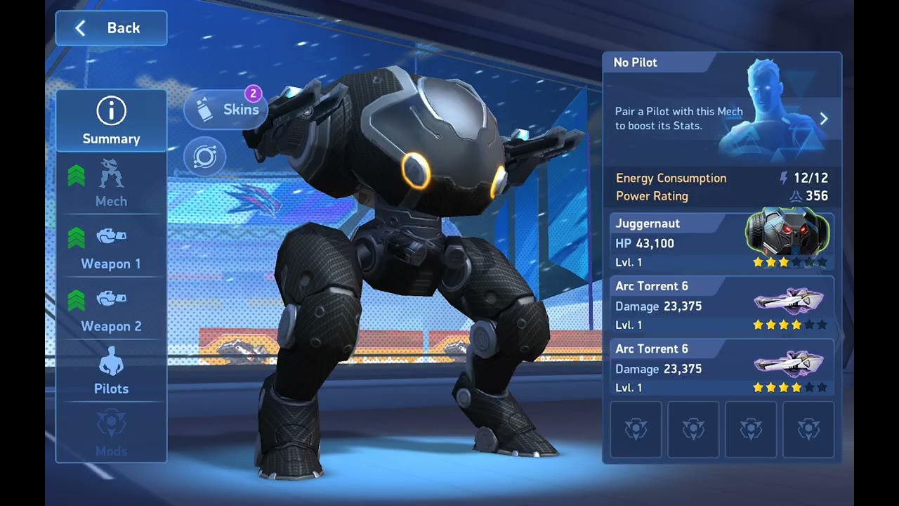 Playing mech arena i win 2 times