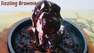 Sizzling Brownie with Ice Cream/How to make sizzling brownies at home/Sizzler Chocolate dessert