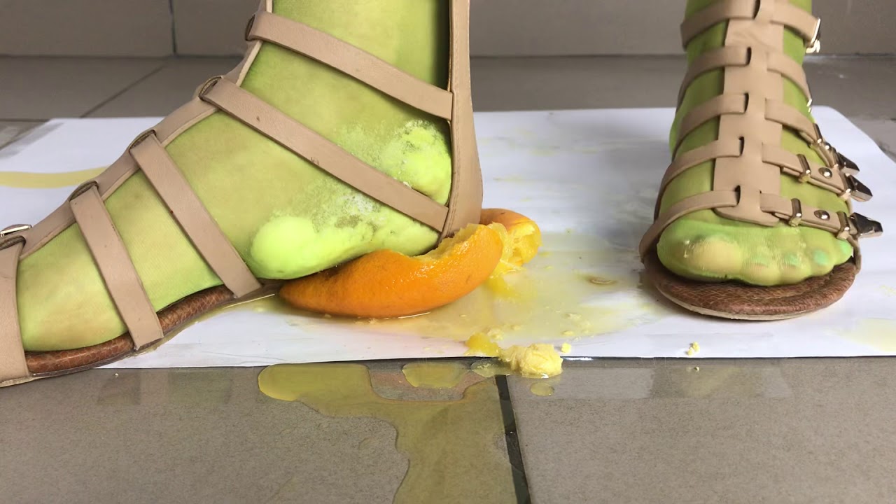 Exelent Food Crush Barefoot In Nylons Inside Under Heel All What You Like In One Video 