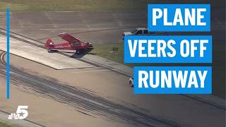 Plane veers off Arlington Municipal Airport runway | NBC DFW