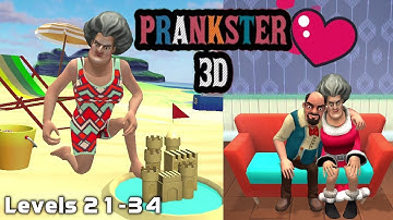 Prankster 3D Scary Teacher 3D Gameplay Walkthrough Level 21-34 (iOS/Android)
