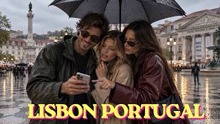 Lisbon Walking Tour 4K 🇵🇹 Rua de Santa Marta & Avenida da Liberdade in Autumn Rain