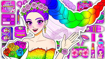 💖Paper DIY💖KPOP DEMON HUNTERS RUMI Colorful Hair +Skincare + Makeup +Fashion Blind Bag Unboxing pt.5