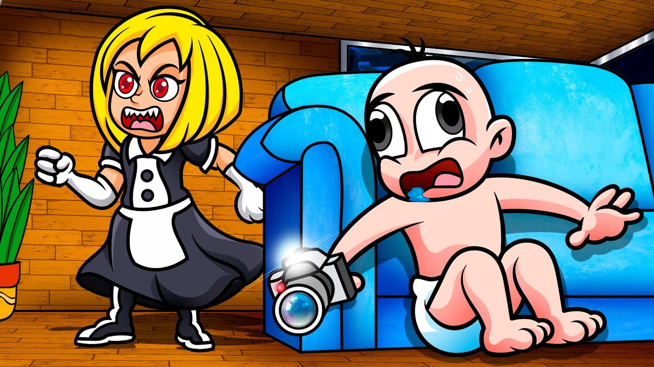 LA NIÑERA MÁS EXTRAÑA del MUNDO... 😱 BEBÉ NOOB en MINECRAF