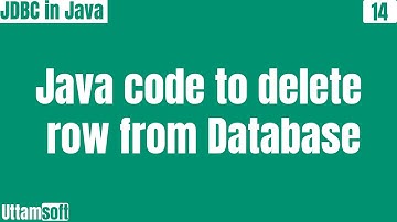 jdbc | Java code to delete row from database | delete a row from database | records from database