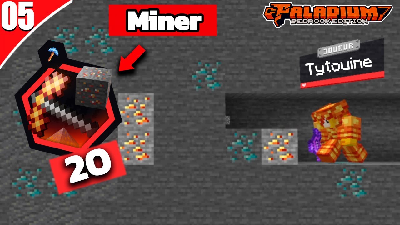 La MEILLEURE technique pour MONTER son MéTIER MINEUR sur Paladium Bedrock ! - Paladium Bedrock Ep 05