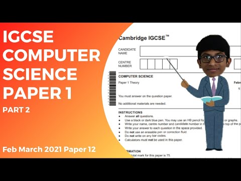 How to solve IGCSE Computer Science Paper1 - 0478/12/f/m/2021/ Part-2 ...