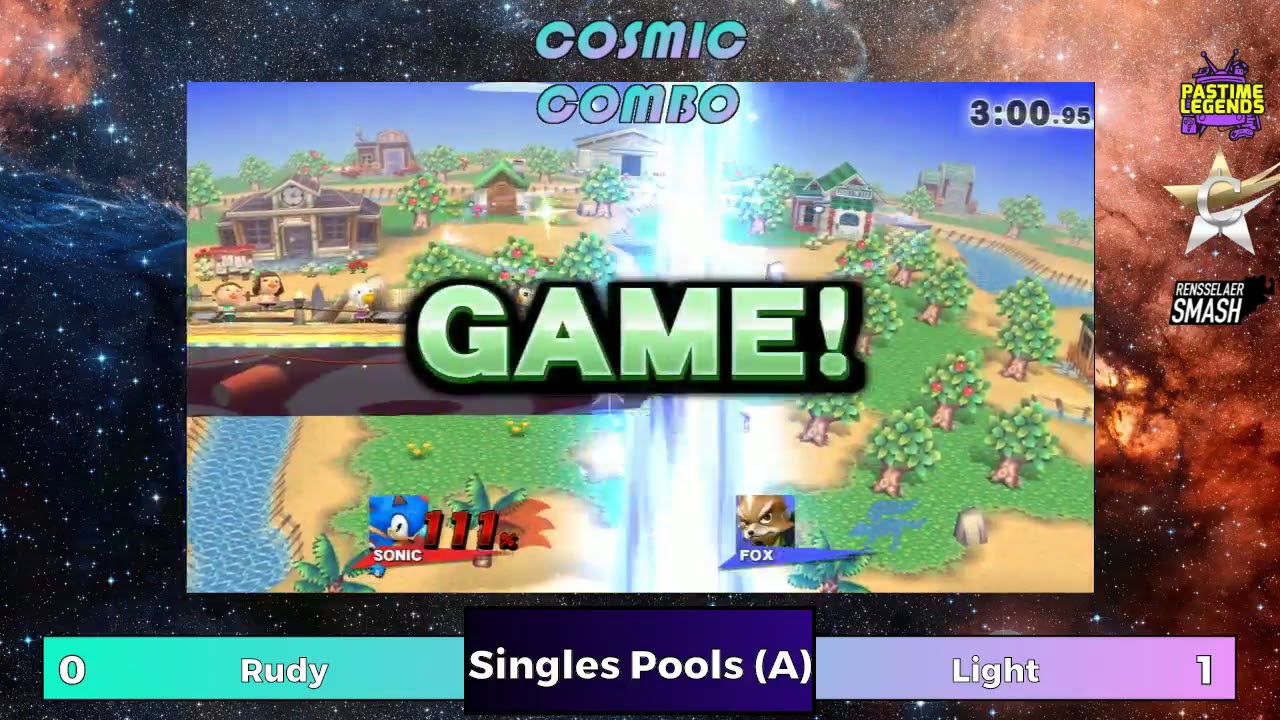 Cosmic Combo Smash 4 Pools: Rudy (Sonic) vs. Light (Fox)
