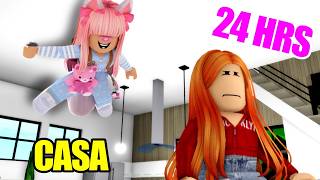 😆 Entrando a la casa de mis vecinos por 24HRS en Roblox Brookhaven😧/Roblox