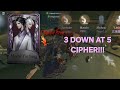 Identity V | already 3 down at 5 cipher!!! | Wuchang Gameplay