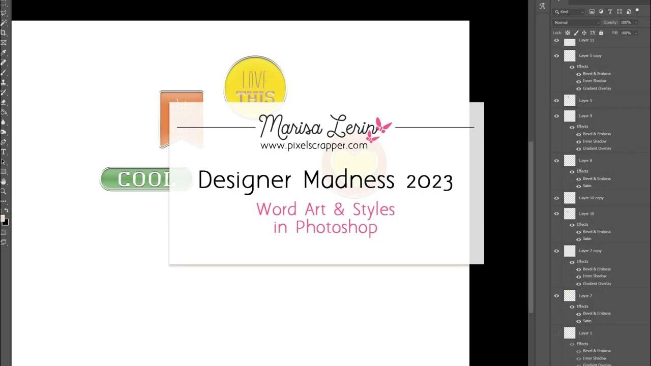 November 2023 Designer Madness 8 Styles & Word Art in YouTube