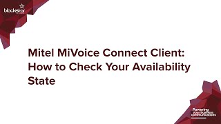 Mitel (ShoreTel) MiVoice Connect Client: How to Check Your Availability State
