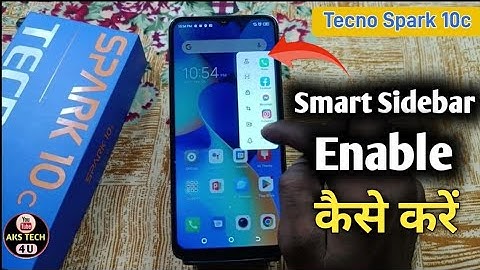 How To Enable Smart Sidebar in Tecno Spark 10c | Tecno Spark 10c में Smart Sidebar कैसे On करें |