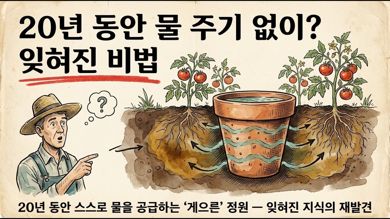 20년 동안 스스로 물을 주는 ‘게으른’ 정원 — 잊혀진 지식의 재발견