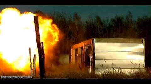 Slow Motion Explosions | Blast loading on the aluminium elevation system | PUT©2015 |