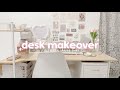 aesthetic desk makeover + shopee finds ☁️✨ | pinterest-inspired 💗